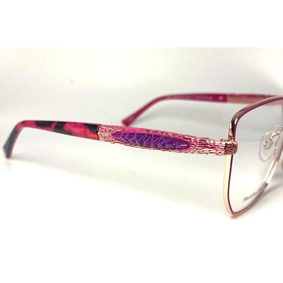 NEW LA MATTA LM3339 Eyeglass Frames Pink Purple 54-17-135 Case/Cloth Included - Picture 11 of 13
